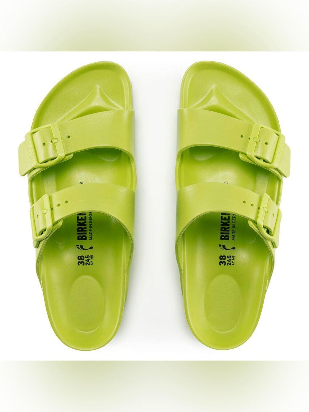 Birkenstock Arizona EVA Lime Green Sandals Size 41 NWT